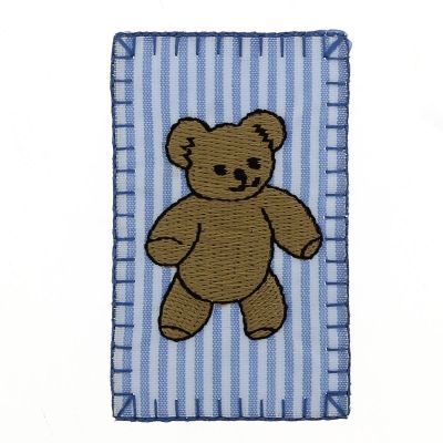 Thermocollant 7.5x4.5cm ours bleu collection les petits malins