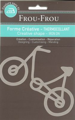 Bicyclette Thermocollante Uni Frou-Frou 14x8cm Beige clair