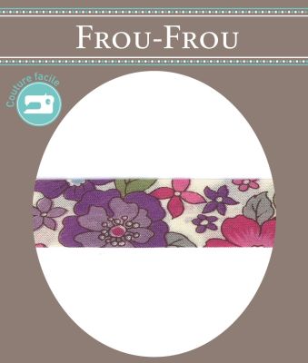 Frou-Frou Biais plié, 20mm, au mètre, en tissu Violet clair -