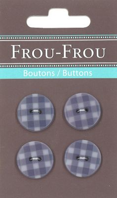 Carte 4 boutons Frou-Frou Myrtille Etoiles 18mm