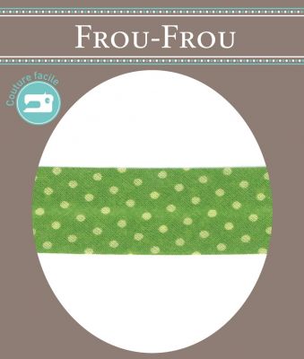 Biais Frou-Frou 20mmx2m Pois Vert pomme
