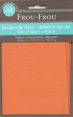 Tiissu thermocollant A4 Frou-Frou en tissu Uni Orange