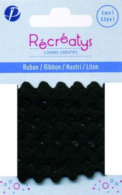 Récréatys - Ruban Croquet Uni 10mmx1m Noir