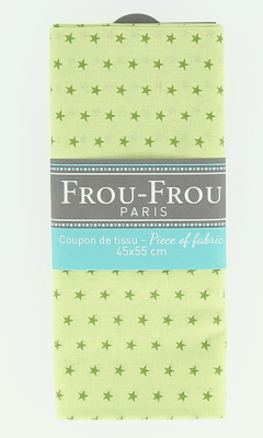 Coupon Tissu 100% Coton Etoile Frou-Frou 45x55cm Jardin dOliviers