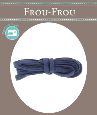 Spaguetti Uni Coton Frou-Frou 20 mm Bleu Intense