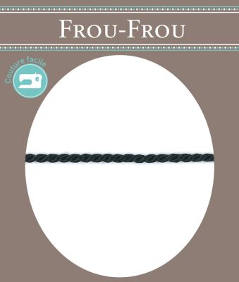 Cordelière Uni Frou-Frou 2 mm Noir de Jais