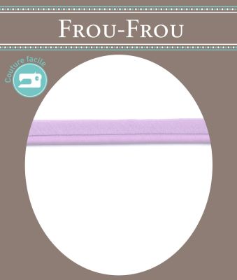 Passepoil Uni PolyCoton Frou-Frou 5 mm Parme