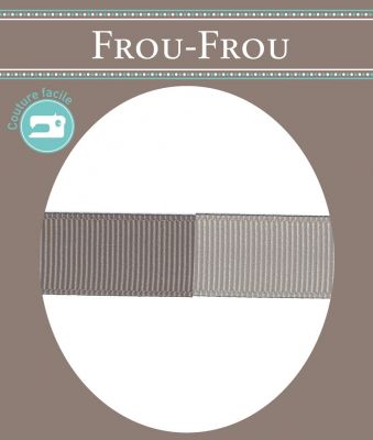 Ruban Gros Grain Frou-Frou 16mm bicolore Uni Myrtille -