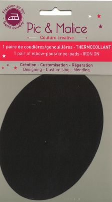 Renforts Coudières / Genouillères Thermocollants Noir de Jais