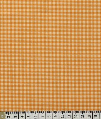 Tissu 100% Coton Vichy Frou-Frou Laize de 150cm Mandarine