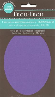 Genouillères-coudières thermocollantes Frou-frou 8, x12,1cm Uni Violet clair