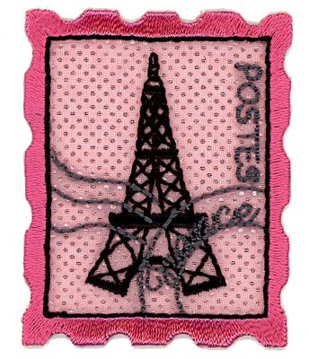 Thermocollant recreatys collection girly timbre tout eiffel rose