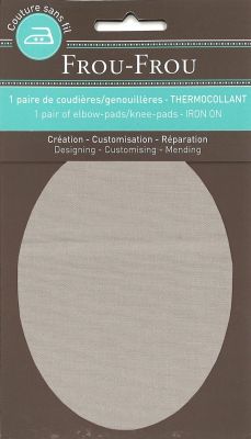 Genouillères-coudières thermocollantes Frou-frou 8, x12,1cm Uni Beige clair