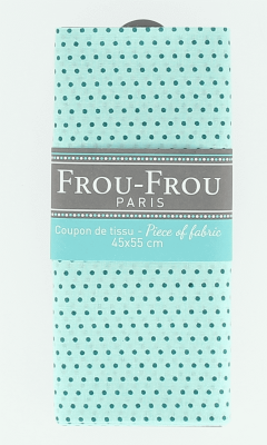 Coupon Tissu 100% Coton Pois Frou-Frou 45x55cm Bora Bora