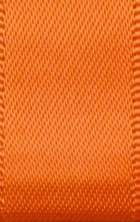 Ruban Satin soyeux Uni Orange 16mm - PRIX AU METRE