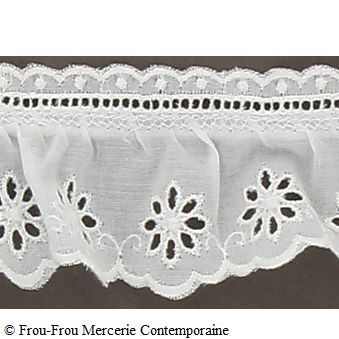 Broderie Anglaise 40 mm Neige