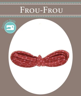 Frou-Frou Cordon Spaghetti 7mmx2m Tissu Pois Rouge