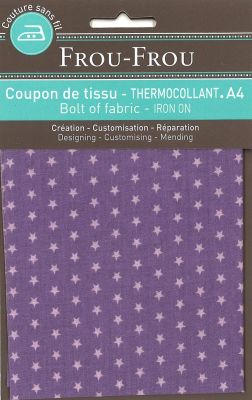 Tissu thermocollant A4 Frou-Frou Etoiles Violet clair
