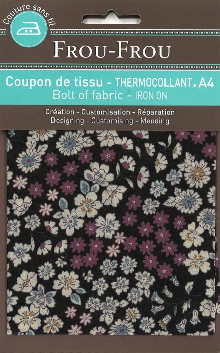 Tissu Thermocollant - Fleuri N°2 - A4