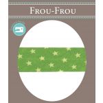 Biais Frou-Frou 20mm tissu Etoiles Vert pomme - PRIX AU METRE