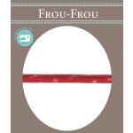 Frou-Frou Cordon Spaghetti 7mm tissu Etoiles Rouge - PRIX AU METRE