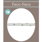 Frou-Frou Cordon Spaghetti 7mm ETOILES Gris clair - PRIX AU METRE