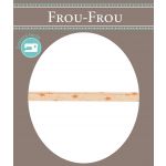 Frou-Frou Cordon Spaghetti 7mm tissu Etoiles Saumon - PRIX AU METRE