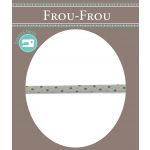 Frou-Frou Cordon Spaghetti 7mm tissu Pois Beige clair - PRIX AU METRE