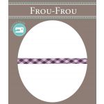 Frou-Frou Cordon Spaghetti 7mm tissu Vichy Violet foncé - PRIX AU METRE