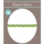Frou-Frou Cordon Spaghetti 7mm tissu Vichy Vert pomme - PRIX AU METRE