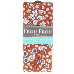 COUPON TISSU 45x55cm FLEURI Orange foncé - 100% Coton