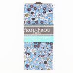 COUPON TISSU 45x55cm FLEURI Bleu - 100% Coton