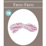 Frou-Frou Cordon Spaghetti 7mmx2m Tissu Etoiles Rose