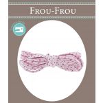 Frou-Frou Cordon Spaghetti 7mmx2m Tissu Pois Rose